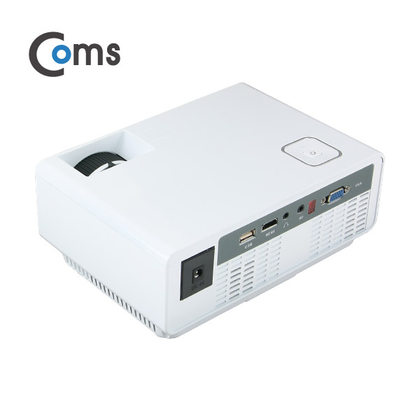 Coms 미니 빔프로젝터 800x480 / 1000Lumens, HDMI/VGA/USB/AV/오디오 out 지원