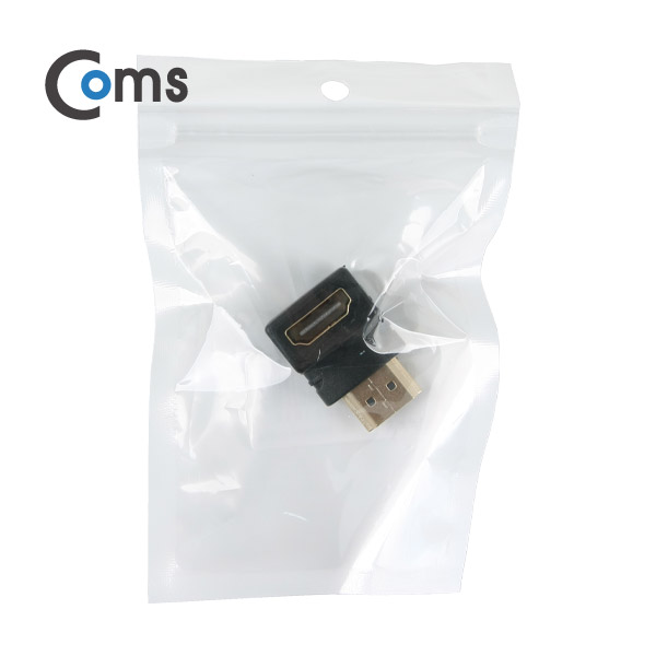 Coms HDMI 젠더(연장 M/F, 꺾임형(꺽임)) 하향 90도