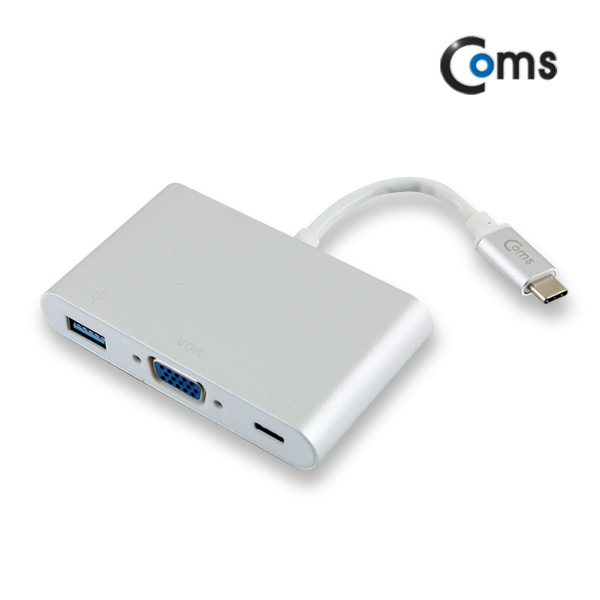 Coms USB 3.1 컨버터(Type C) VGA 변환 / USB PD방식지원(노트북충전)
