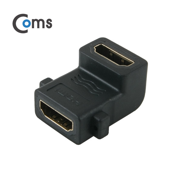 Coms HDMI 젠더(연결 F/F, 꺾임형(꺽임)) 나사고정기능, 90도