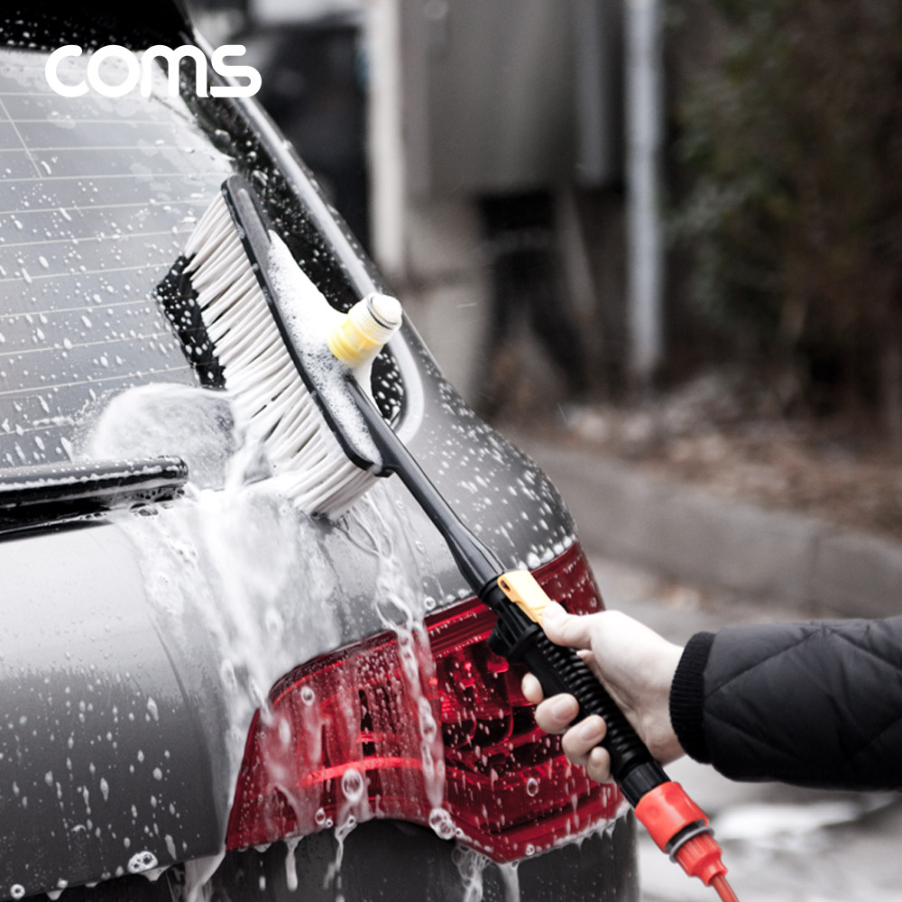 Coms 차량용 셀프 세차기 + 물 분무기세트 (호스/분무기/브러쉬) 20L물통 / 배터리 내장형