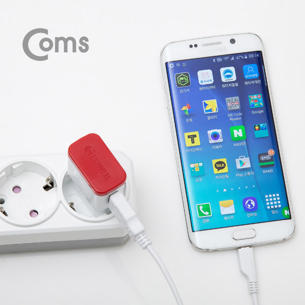 G POWER 가정용 충전기/ Micro5핀 / 1.5M (퀵차지QC 2.0 지원/9V-1.67A/5V-2A/화이트)