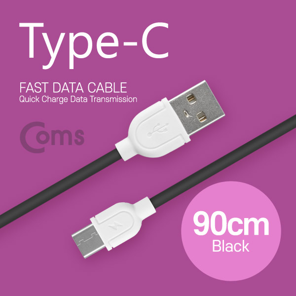 Coms  USB 3.1 케이블 (Type C) USB 2.0 A(M)/C(M) 90cm, Black