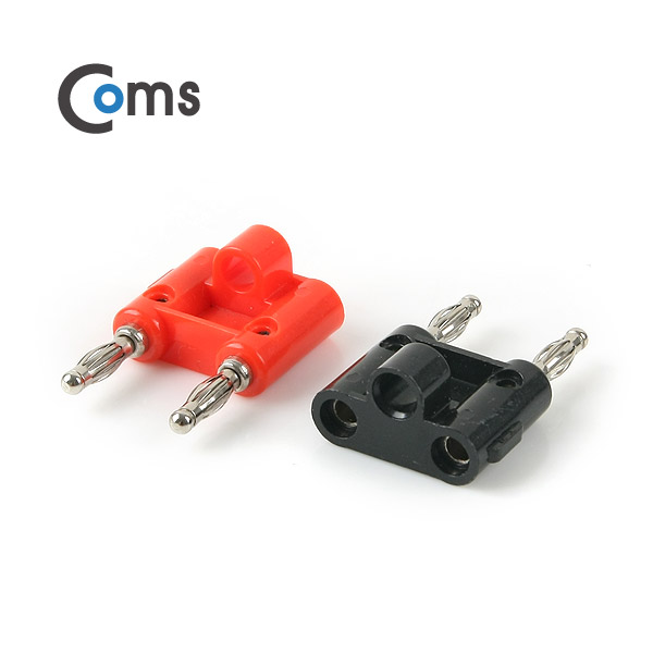 Coms 바나나 플러그(적색/흑색) 1세트/Metal