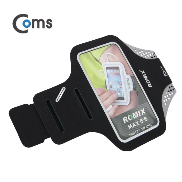 Coms 스마트폰 암밴드(5.5형), Black