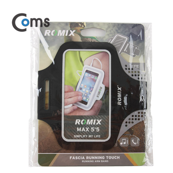 Coms 스마트폰 암밴드(5.5형), Black
