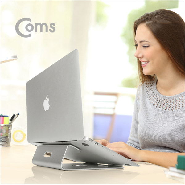Coms 노트북 알루미늄 메탈 스탠드/받침대(11-15형형)/각도 18도