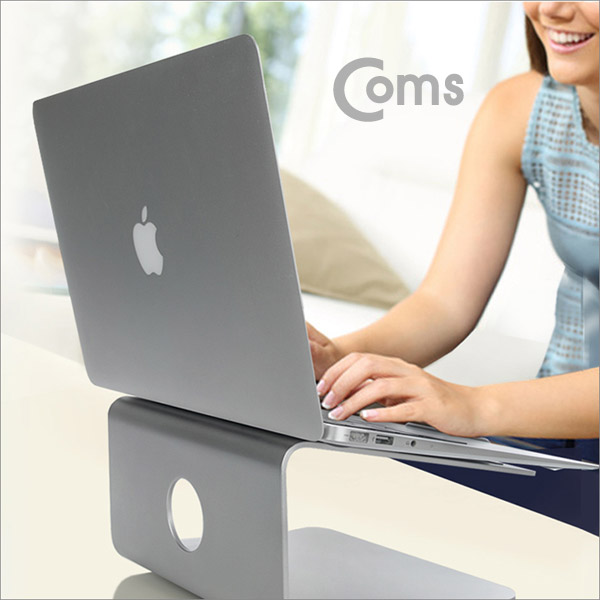 Coms 노트북 알루미늄 메탈 스탠드/받침대 (11-17형형) 각도 15도/360도회전