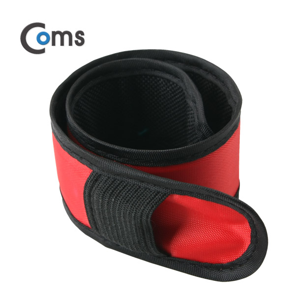 Coms 안전 형광밴드(LED) 35cm, Red / 원터치형