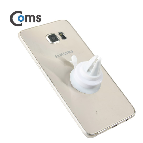 Coms 차량용 거치대, 에어컨설치/흡착/White / 송풍구