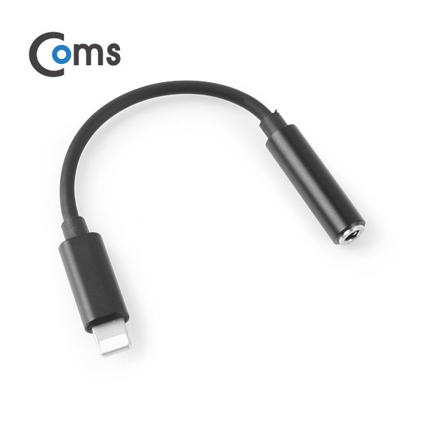 Coms 8PIN AUX젠더, Black, 10cm/IOS 8핀 (8Pin) / A사 스마트폰 / iSO AUX