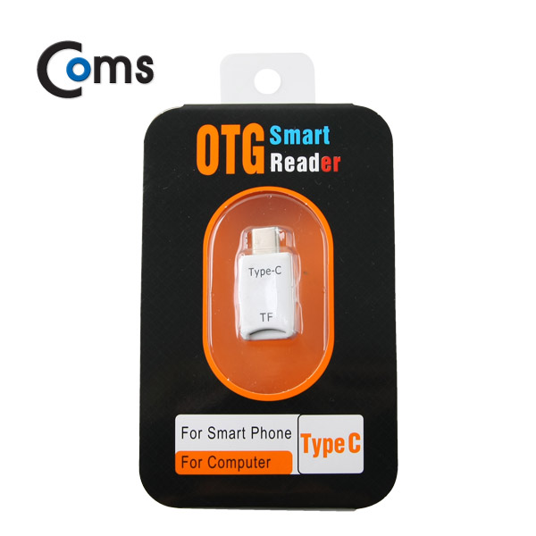 Coms USB 3.1 카드리더기(Type C), Micro SD전용, White