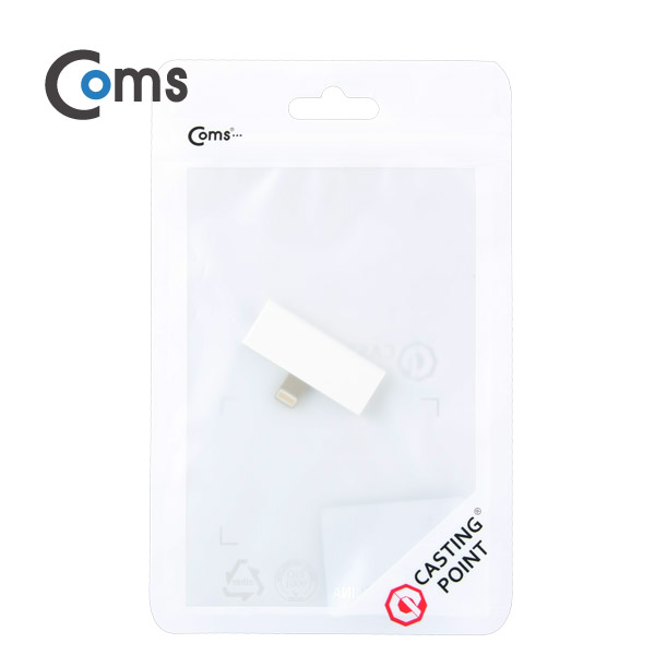 Coms 라이트닝 AUX젠더, T형 - 8P to AUX + Micro 5P