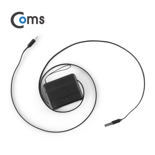 Coms 안드로이드 케이블 1M, Box/자동감김 Black