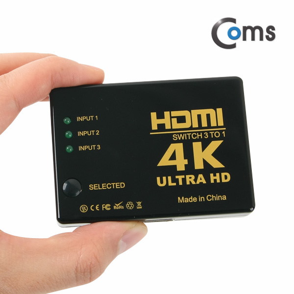 Coms HDMI 선택기(3:1), 4K (Ultra HD)