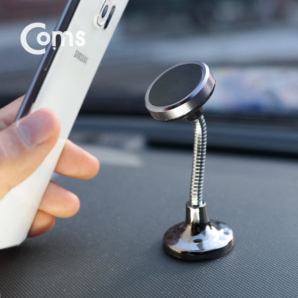 Coms 스마트폰 스탠드(바닥 고정) 10cm 자석 360도 회전