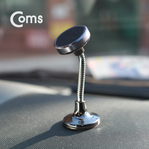 Coms 스마트폰 스탠드(바닥 고정) 10cm 자석 360도 회전