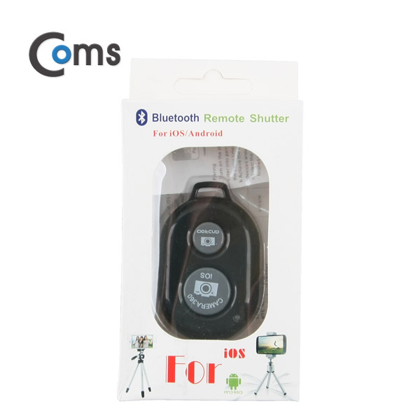 Coms 블루투스 무선 셔터/셀프촬영, Black