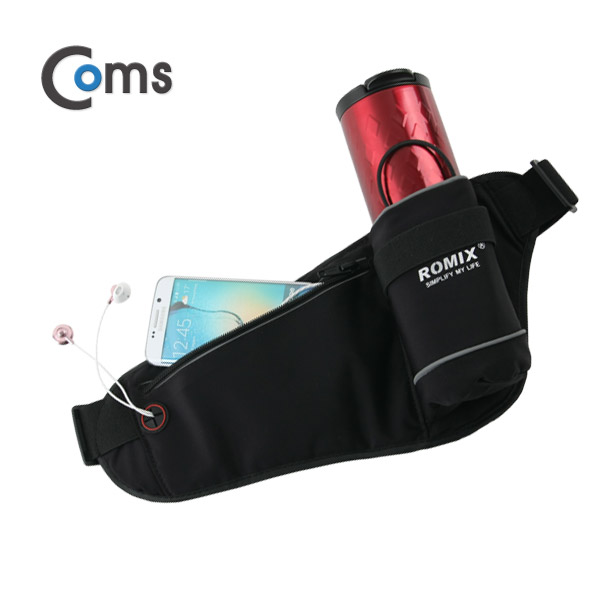 Coms 다용도 포켓 벨트, 레저/아웃도어/스포츠용, Black/물병보관