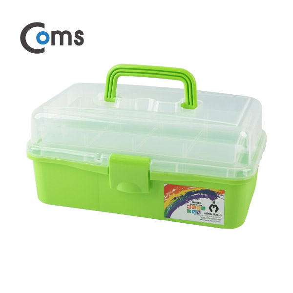 Coms 공구함(3단 케이스) 32x18.7x14.5cm (Green)