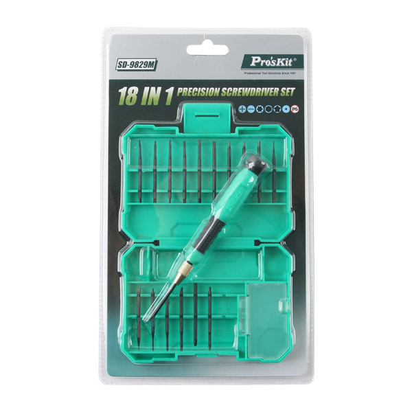 PROKIT (SD-9829M), 드라이버 세트(18 in 1) P2 비트(ios 기기전용) 포함
