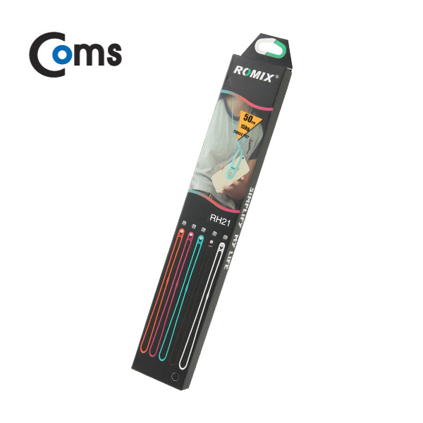 Coms 스마트폰 목걸이 50cm, Black 15kg 하중