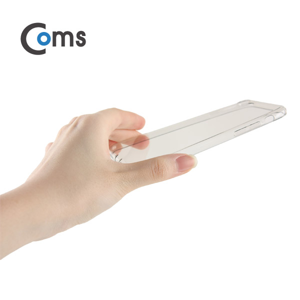 Coms 스마트폰 케이스(흑투명), 'A'사 스마트폰 7 전용/iOS 스마트폰