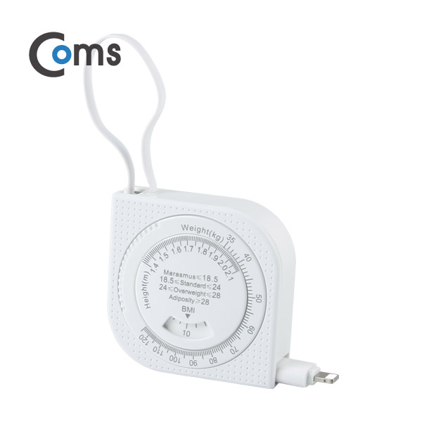 Coms 안드로이드 케이블(2 in 1) Micro 5Pin, 자동감김 무게/길이 측정/BMI측정(체질량지수)