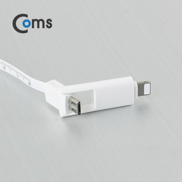 Coms 안드로이드 케이블(2 in 1) Micro 5Pin, 자동감김 무게/길이 측정/BMI측정(체질량지수)