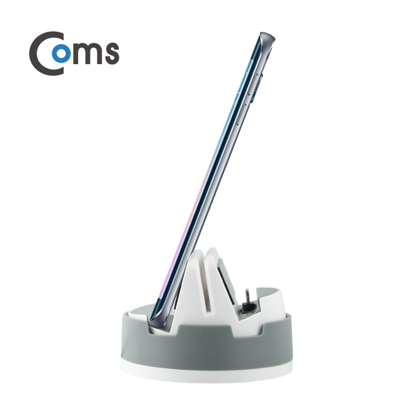 Coms 스마트폰 도킹스테이션 Gray (마이크로 5핀 / 360도 회전 / 독 스탠드)