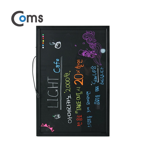 Coms LED 형광 보드판 / 네온보드 / 블랙보드 40x60cm
