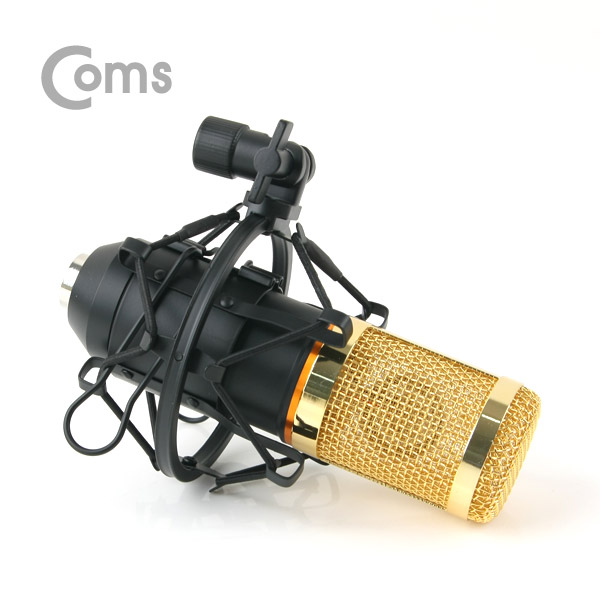 Coms 마이크 콘덴서형 / 스튜디오 녹음형 마이크 / 골드+블랙