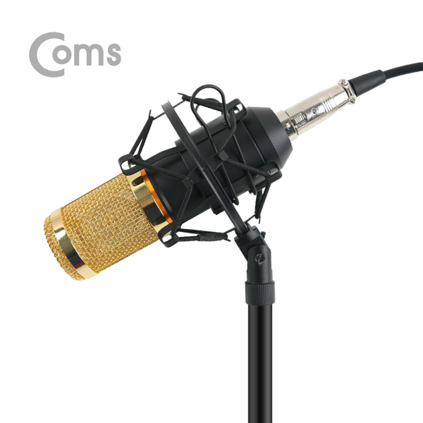 Coms 마이크 콘덴서형 / 스튜디오 녹음형 마이크 / 골드+블랙