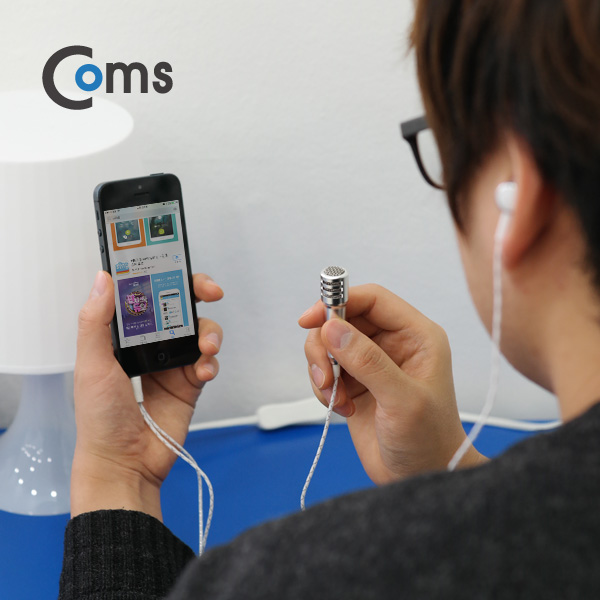 Coms 마이크(이어폰 연결형) / 3.5mm / 4극 / 케이블 길이 1.1M