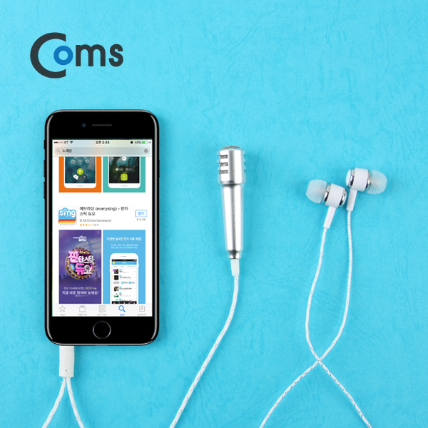 Coms 마이크(이어폰 연결형) / 3.5mm / 4극 / 케이블 길이 1.1M