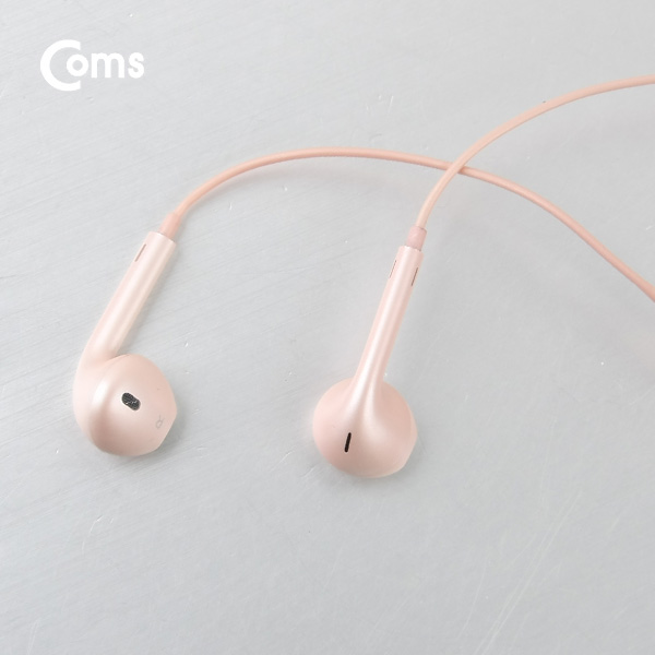 Coms 이어폰 Coms (커널 고급형) 고급음질, 로즈골드