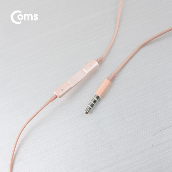 Coms 이어폰 Coms (커널 고급형) 고급음질, 로즈골드