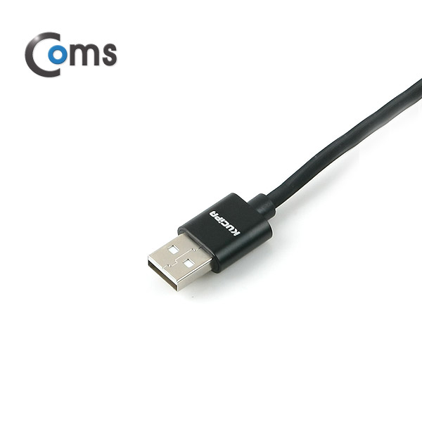 Coms USB 3.1 케이블 (Type C), USB 2.0 A(M)/C(M) 1M/Black/고속충전(4A)/퀵차지 3.0지원
