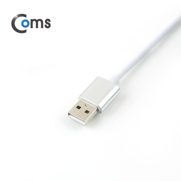 Coms USB 3.1 케이블 (Type C), USB 2.0 A(M)/C(M) 1M/White/고속충전(4A)/퀵차지 3.0지원