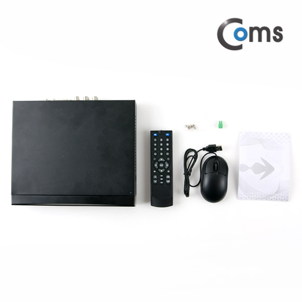 Coms CCTV 키트#1 / 4채널 패키지(DVR+4EA 카메라 + 케이블)_AHD 1080P지원/200만화소