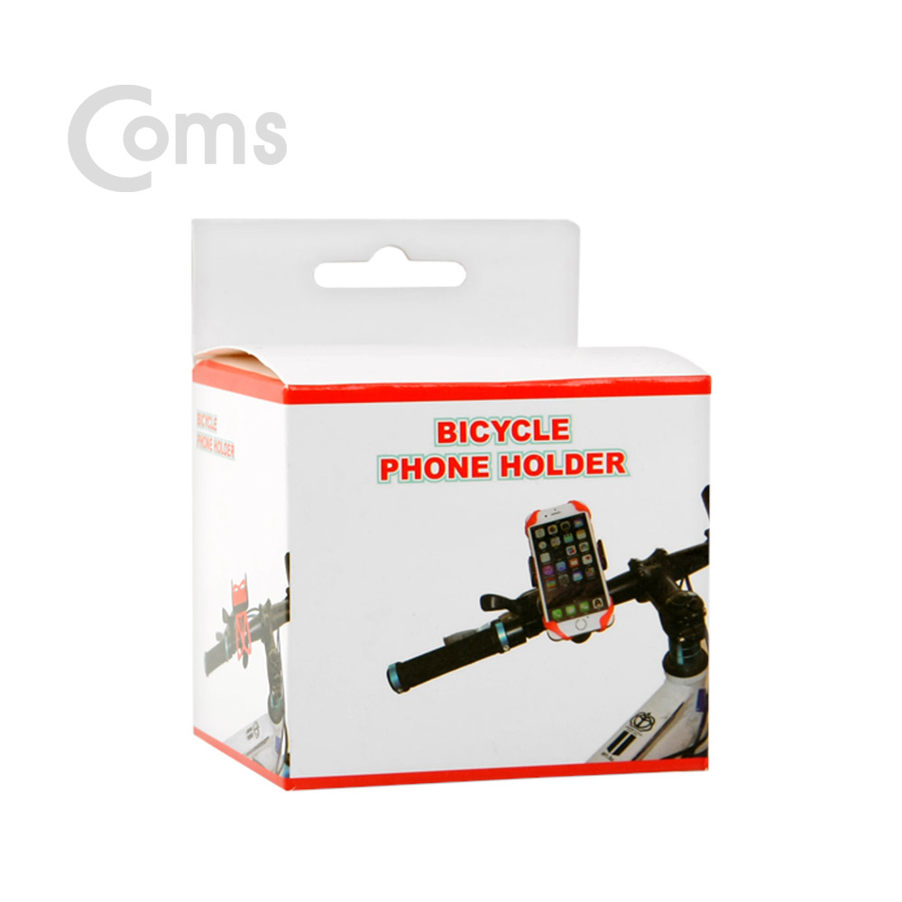 Coms 자전거 휴대폰 /스마트폰 거치대. Slide, 고무패드 고정 / Red