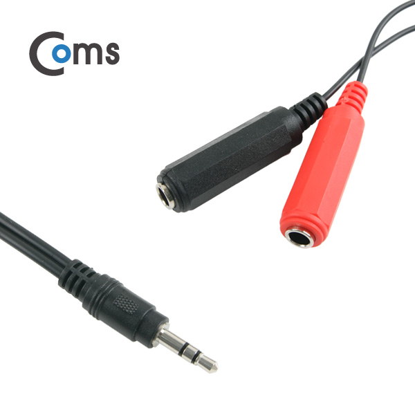 Coms 스테레오 젠더 Y형(3.5M/모노 6.5Fx2) 20cm/Stereo