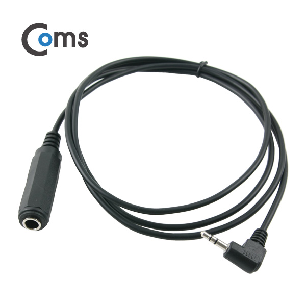 Coms 스테레오 케이블 (3.5M/6.5F) 1.5M - 3.5ST(M) 꺾임(꺽임)/6.5 ST(F)/Stereo