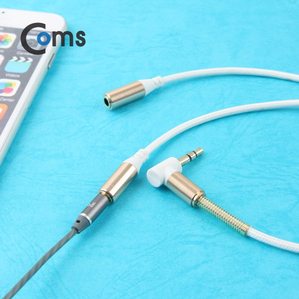 Coms AUX 케이블(3극) Y형 2분배/30cm, White