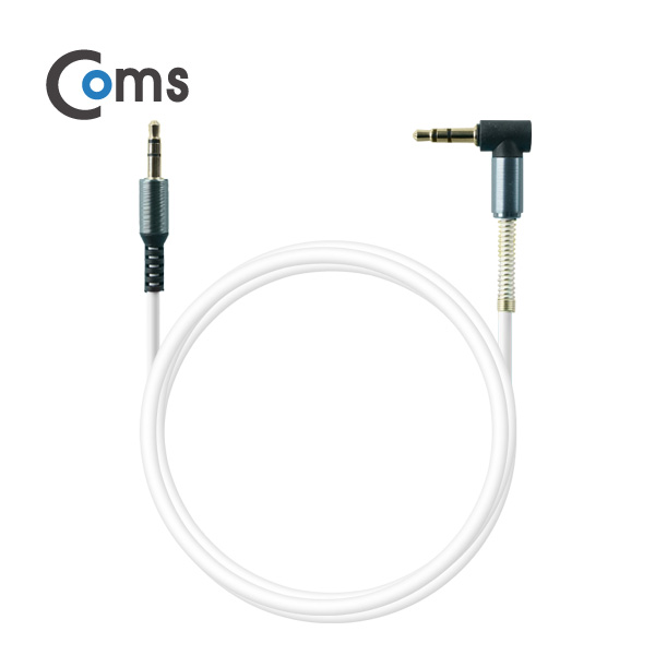 Coms Aux 케이블 (3극) 꺾임형(꺽임), 90cm