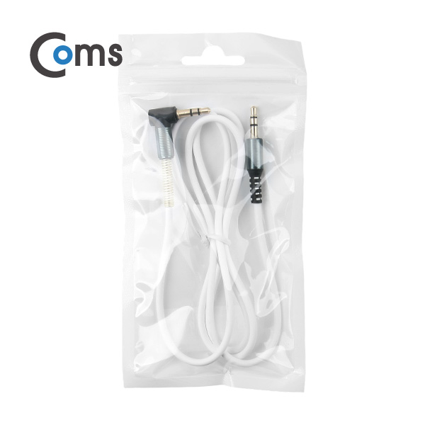 Coms Aux 케이블 (3극) 꺾임형(꺽임), 90cm