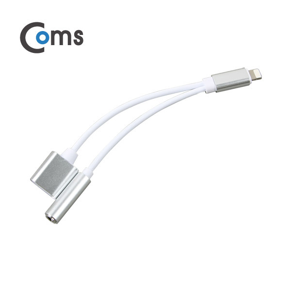 Coms IOS 8핀 (8Pin) AUX(스테레오) 젠더 Silver, 8Pin 충전