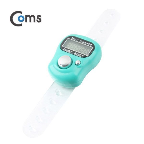 Coms 핑거 카운터(계수기), 스트랩/ 버튼 / 손가락(컬러 랜덤발송)