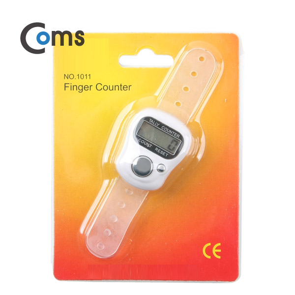 Coms 핑거 카운터(계수기), 스트랩/ 버튼 / 손가락(컬러 랜덤발송)