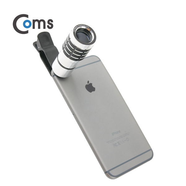 Coms 스마트폰 카메라 확대경(4 in 1), 10배줌 (10x)- Macro/피쉬아이/Wide/망원렌즈